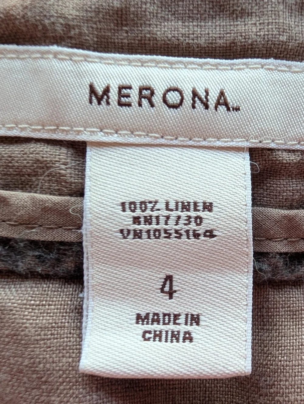 %100 Linen Y2K Vintage Skirt In Neutral Mushroom Brown Tan By Merona Size 4